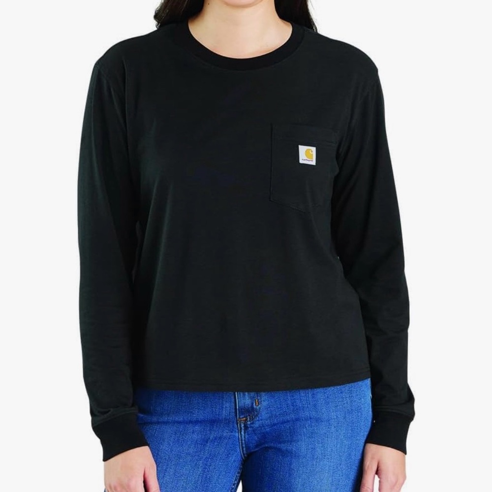 Carhartt Women's Tencel Fiber Series Loose Fit Long-Sleeve Pocket T-Shirt Large